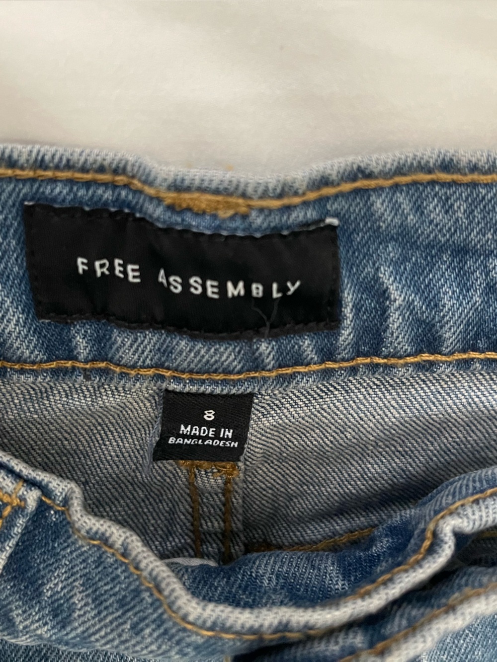 Wide Leg Women's Jeans in Medium Blue Free Assembly size 8 - Picture 2 of 8